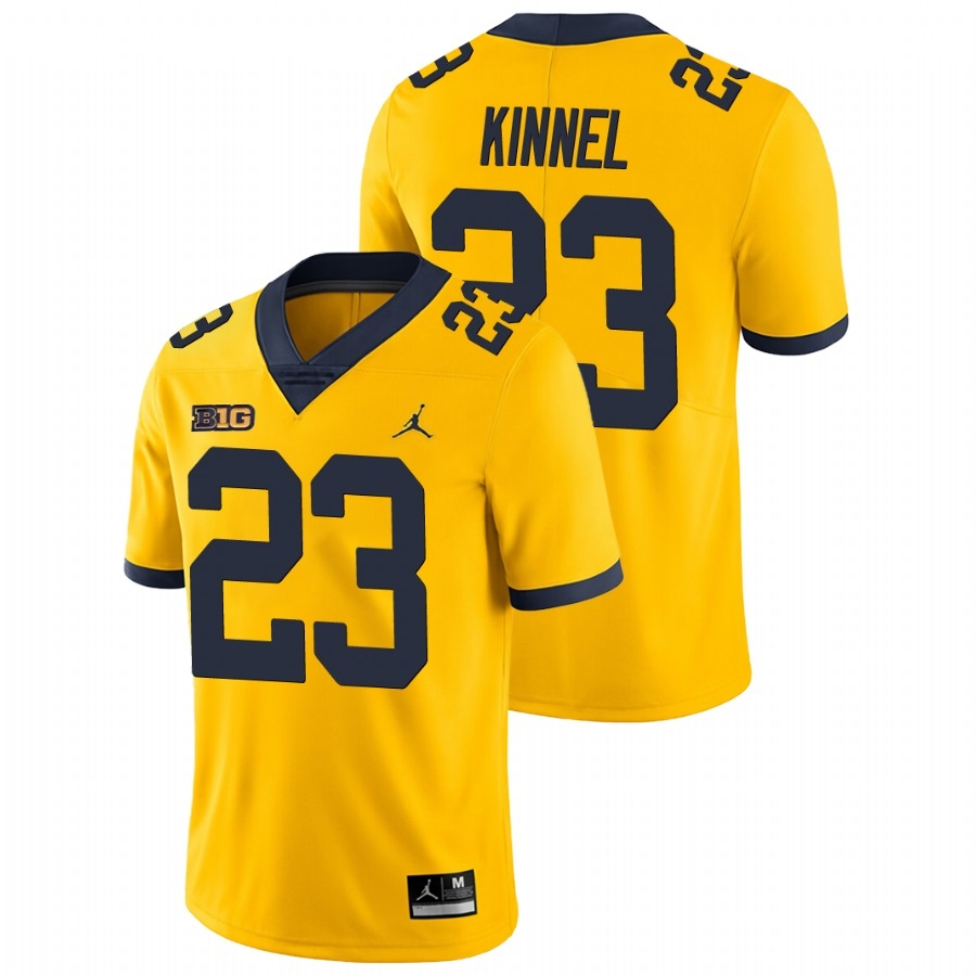Michigan Wolverines Men's NCAA Tyree Kinnel #23 Yellow Game College Football Jersey WGS5149QG